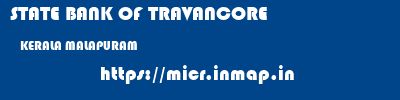 STATE BANK OF TRAVANCORE  KERALA MALAPURAM    micr code